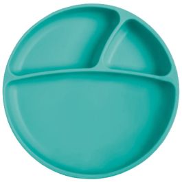 Farfurie compartimentata Minikoioi, 100% Premium Silicone  – Aqua Green